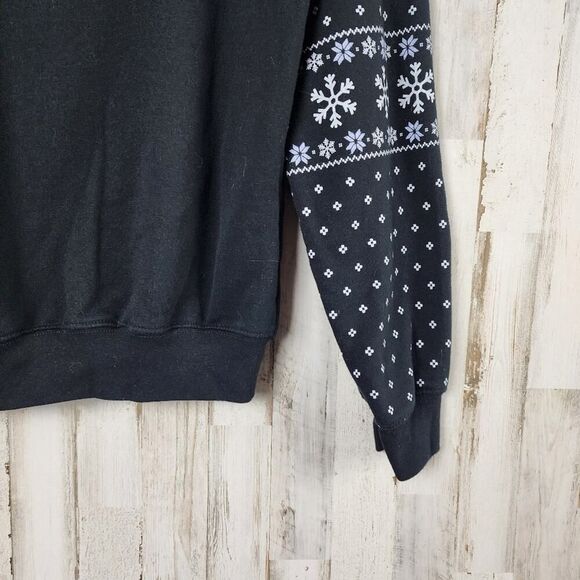 Disney Frozen Graphic Light Up Long Sleeve Pullover Sweater Black Size Small - Picture 9 of 11